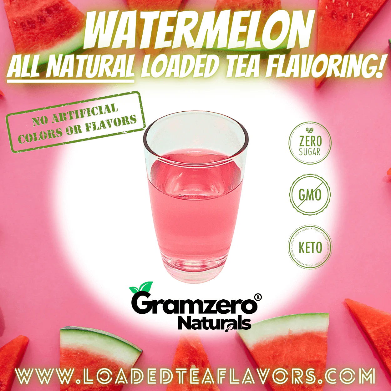 WATERMELON All-NATURAL Sugar Free Beverage Mix 🍉 Aspartame Free Drink Mixes With Natural Flavors and Colors to Flavor Loaded Teas 🥤 - Image 3