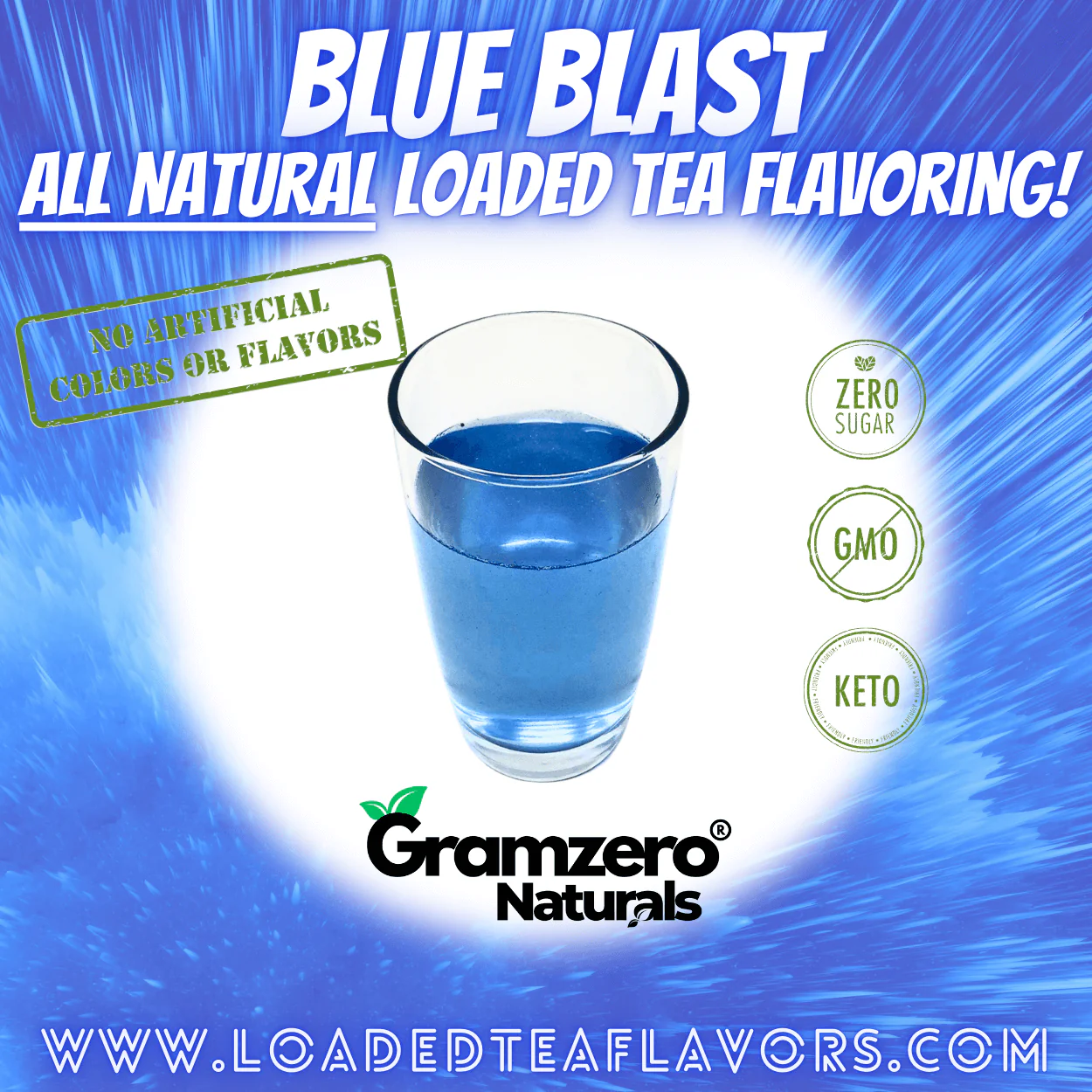 BLUE BLAST All-NATURAL Sugar Free Beverage Mix 🚀 Aspartame Free Drink Mixes With Natural Flavors and Colors to Flavor Loaded Teas 🥤 - Image 3