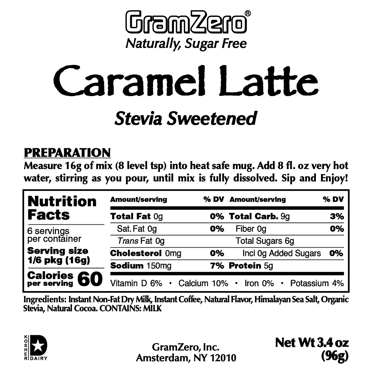 CARAMEL LATTE Flavored Instant Coffee ☕ Powdered Cappuccino Mix - Image 3