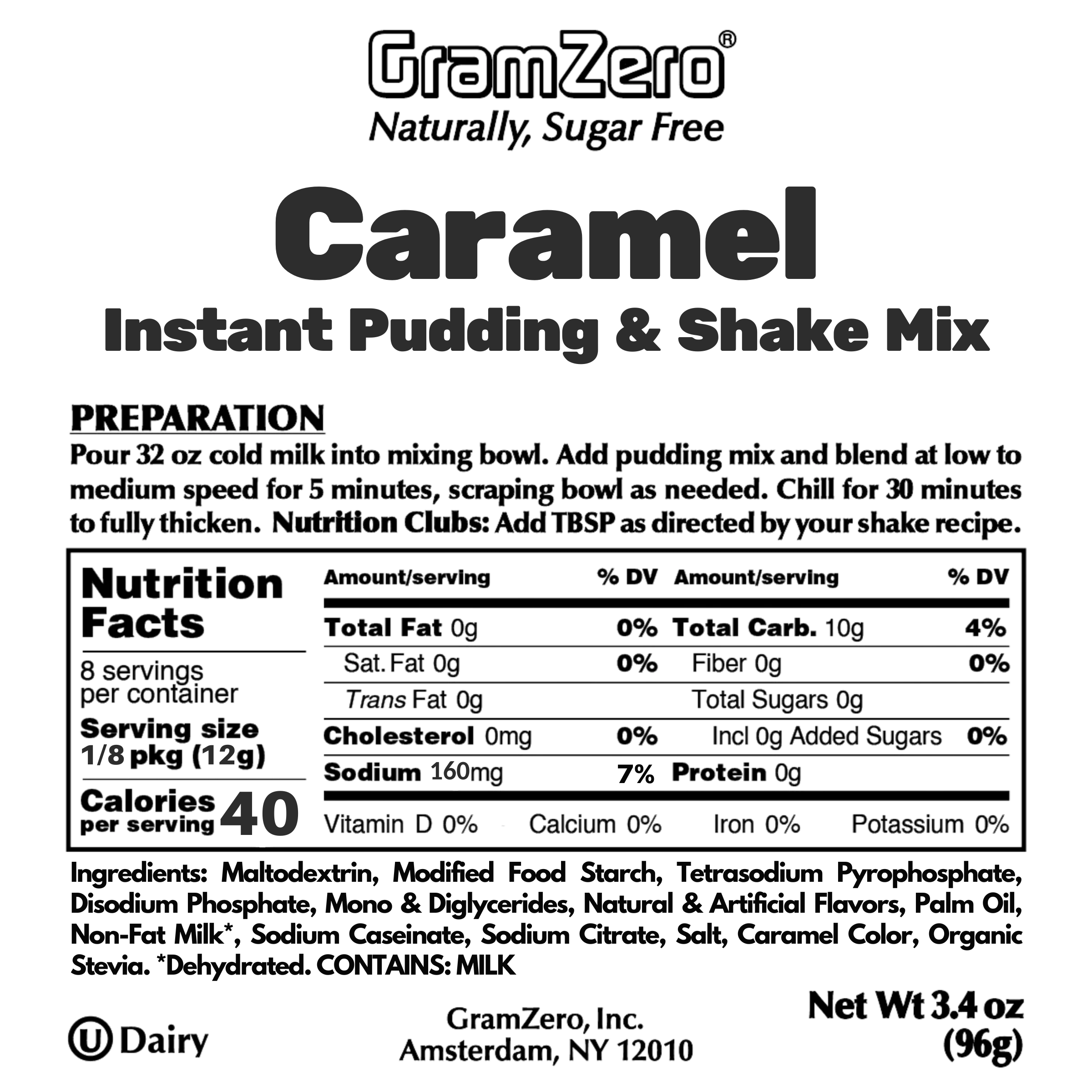 CARAMEL Sugar Free Pudding Mix Without Aspartame 🥤 Protein Shake Flavoring - Image 3