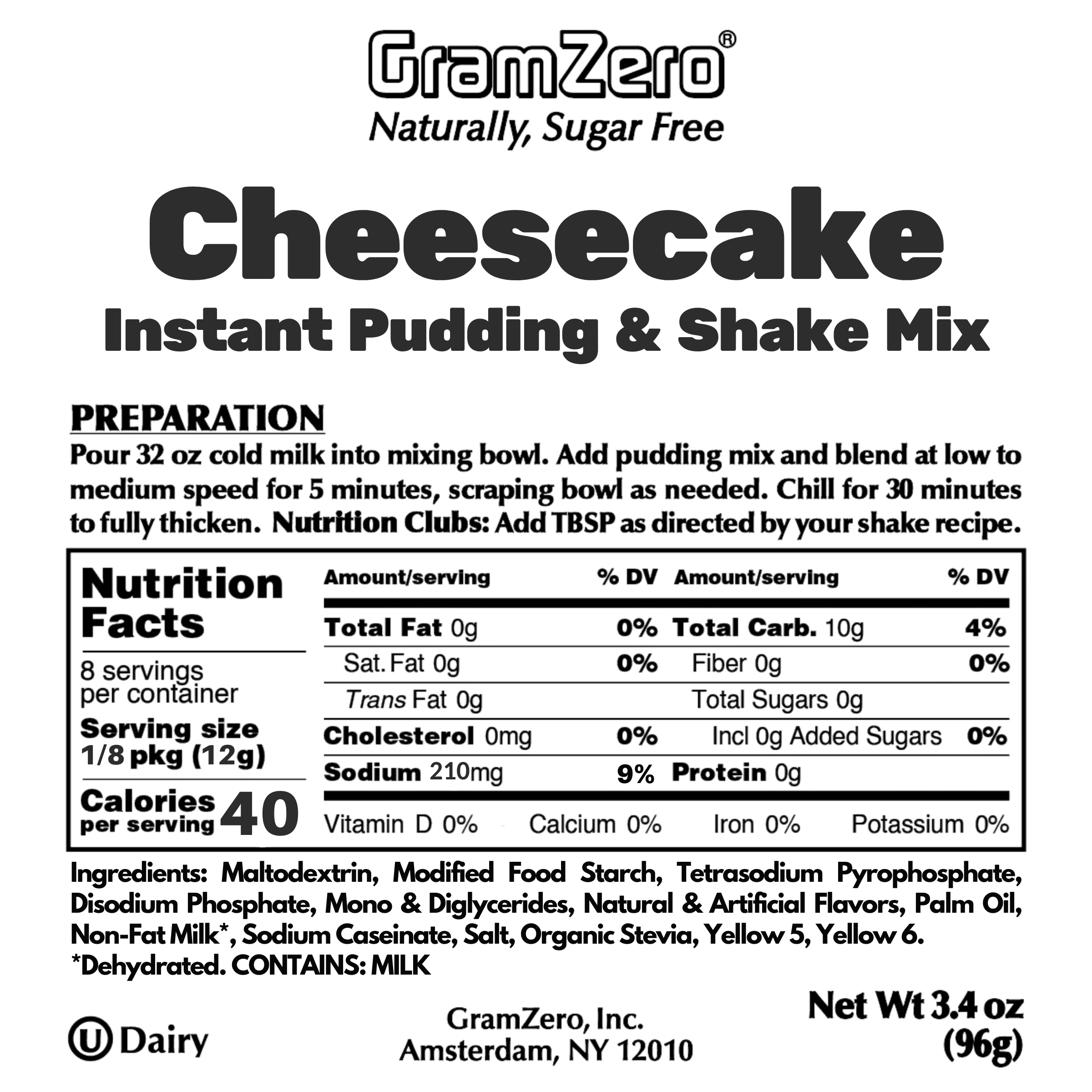 CHEESECAKE Sugar Free Pudding Mix Without Aspartame 🍰 Protein Shake Flavoring - Image 3