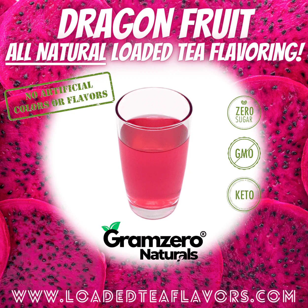 DRAGON FRUIT All-NATURAL Sugar Free Beverage Mix 🐉 Aspartame Free Drink Mixes With Natural Flavors and Colors to Flavor Loaded Teas 🥤 - Image 3