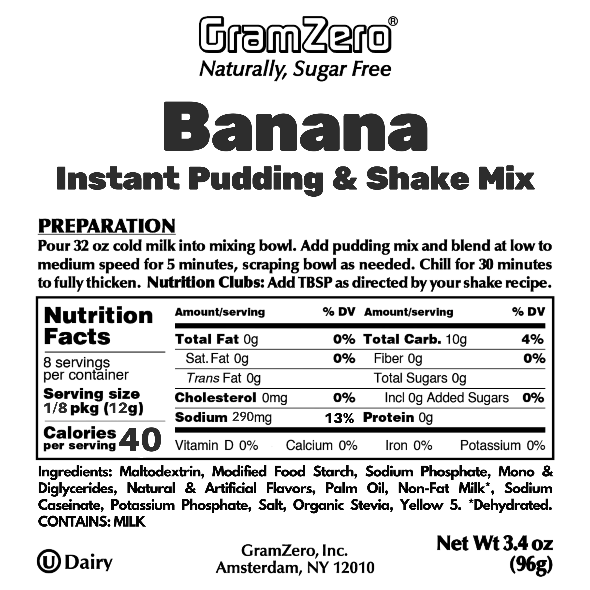 BANANA Sugar Free Pudding Mix Without Aspartame 🍌 Protein Shake Flavoring - Image 3