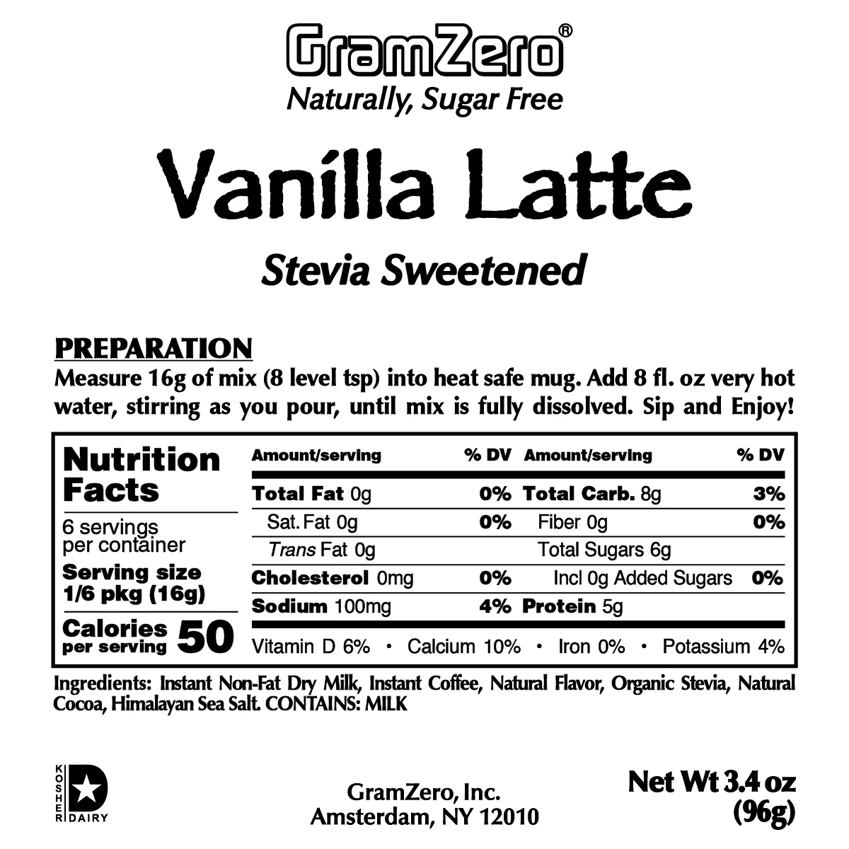 VANILLA LATTE Flavored Instant Coffee ☕ Powdered Cappuccino Mix - Image 3